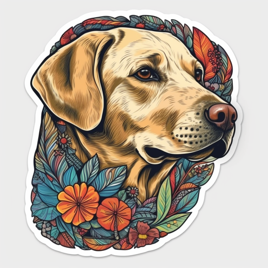 Labrador Retriever Dog Vinyl Decal Sticker for Car, Laptop, Tumbler and more # 004031