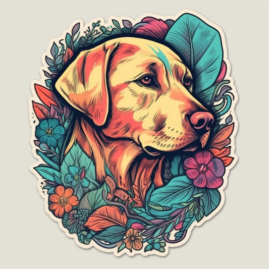 Labrador Retriever Dog Vinyl Decal Sticker for Car, Laptop, Tumbler and more # 004028