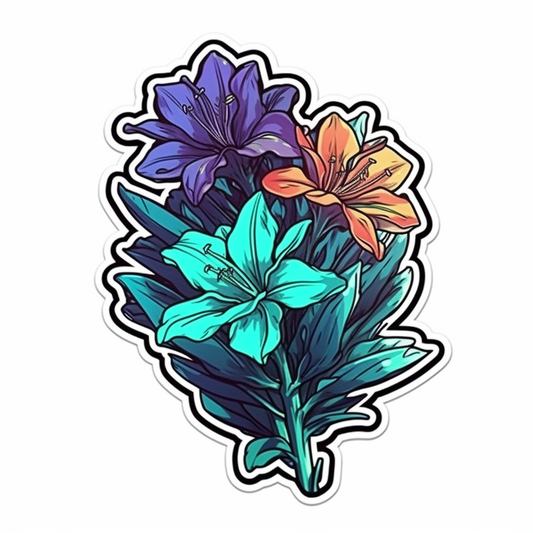 Larkspur Flower Vinyl Decal Sticker for Car, Laptop, Tumbler and more # 006182