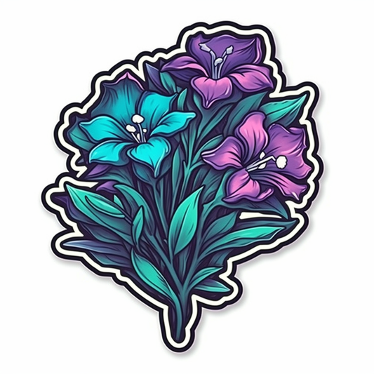 Larkspur Flower Vinyl Decal Sticker for Car, Laptop, Tumbler and more # 006157