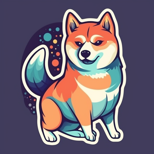 Shiba Inu Dog Vinyl Decal Sticker for Car, Laptop, Tumbler and more # 001604