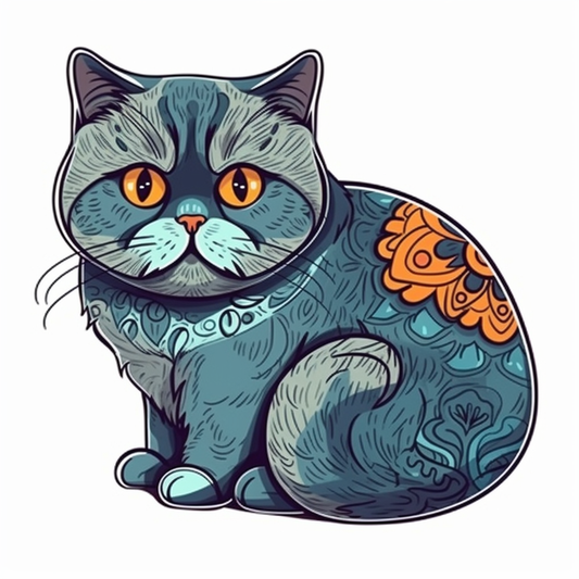 British Shorthair Cat Vinyl Decal Sticker for Car, Laptop, Tumbler and more # 00130