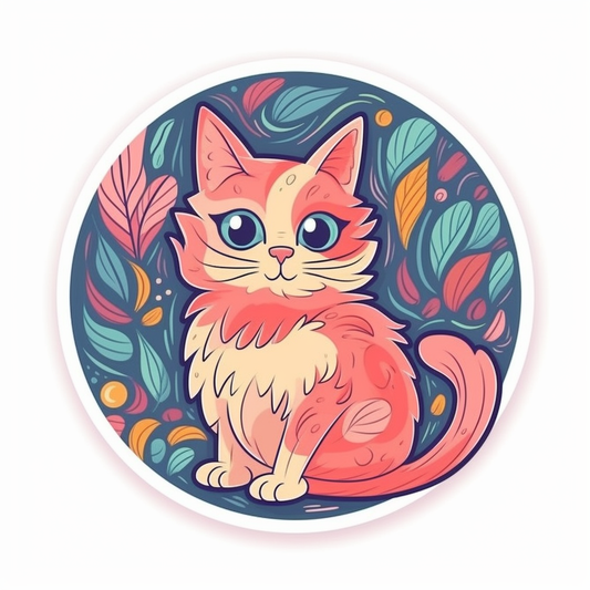 Cute Cat Vinyl Decal Sticker for Car, Laptop, Tumbler and more # 003999