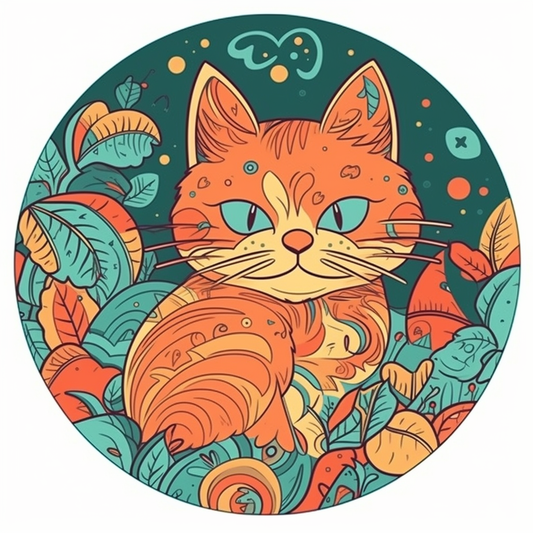 Cute Cat Vinyl Decal Sticker for Car, Laptop, Tumbler and more # 004006