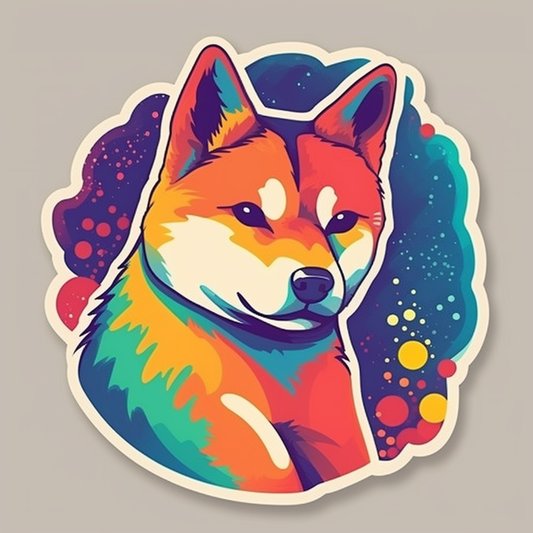 Shiba Inu Dog Vinyl Decal Sticker for Car, Laptop, Tumbler and more # 001598