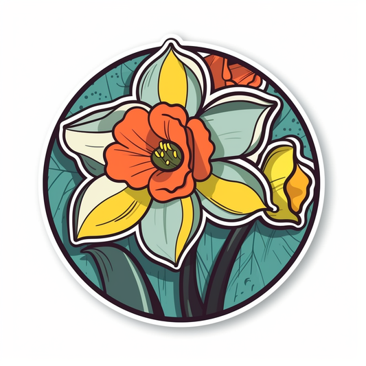 Daffodil Flower Vinyl Decal Sticker for Car, Laptop, Tumbler and more # 00580