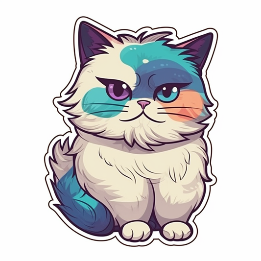 Ragdoll Cat Vinyl Decal Sticker for Car, Laptop, Tumbler and more # 003855