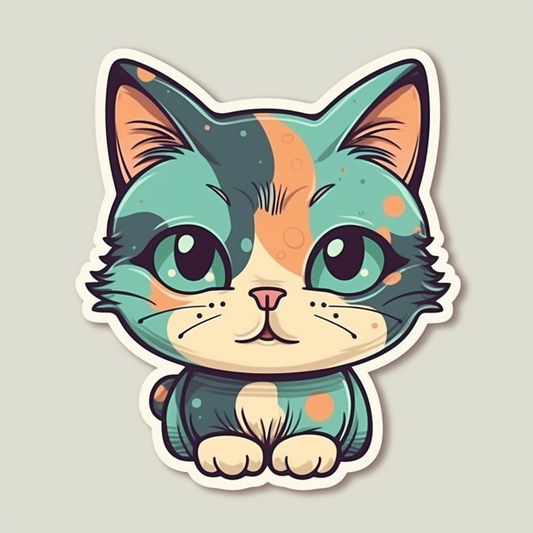 Cute Cat Vinyl Decal Sticker for Car, Laptop, Tumbler and more # 004003