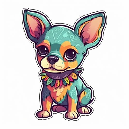 Chihuahua Dog Vinyl Decal Sticker for Car, Laptop, Tumbler and more # 003714