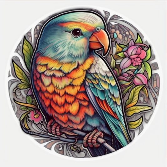 Love Bird Parrot Vinyl Decal Sticker for Car, Laptop, Tumbler and more # 003921