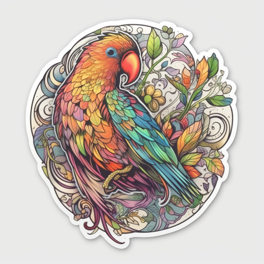 Love Bird Parrot Vinyl Decal Sticker for Car, Laptop, Tumbler and more # 003925