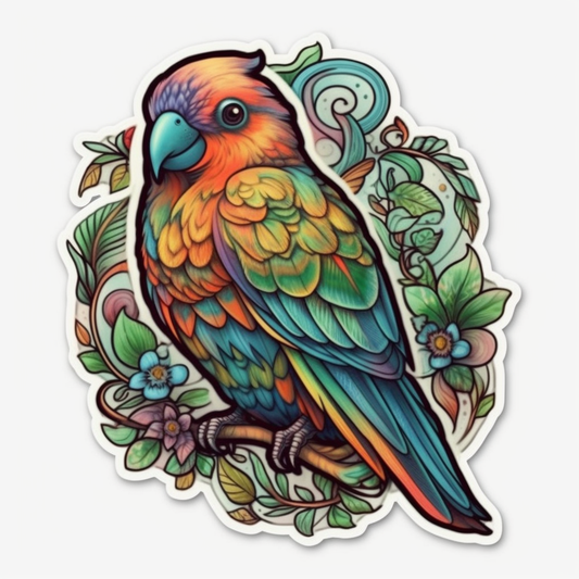 Love Bird Parrot Vinyl Decal Sticker for Car, Laptop, Tumbler and more # 003934