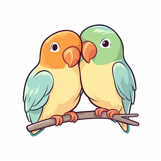 Love Bird Parrot Vinyl Decal Sticker for Car, Laptop, Tumbler and more # 003907