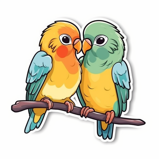 Love Bird Parrot Vinyl Decal Sticker for Car, Laptop, Tumbler and more # 003910