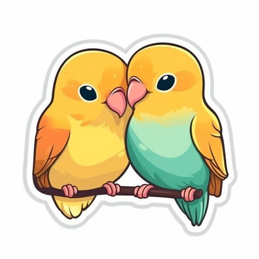 Love Bird Parrot Vinyl Decal Sticker for Car, Laptop, Tumbler and more # 003913