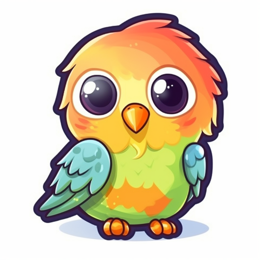 Love Bird Parrot Vinyl Decal Sticker for Car, Laptop, Tumbler and more # 003916
