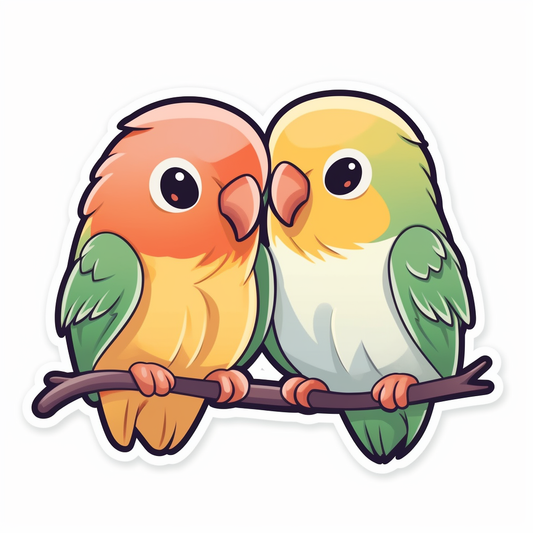 Love Bird Parrot Vinyl Decal Sticker for Car, Laptop, Tumbler and more # 003920