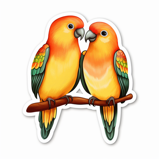 Love Bird Parrot Vinyl Decal Sticker for Car, Laptop, Tumbler and more # 003931
