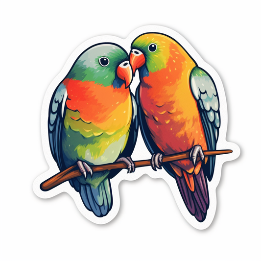 Love Bird Parrot Vinyl Decal Sticker for Car, Laptop, Tumbler and more # 003930