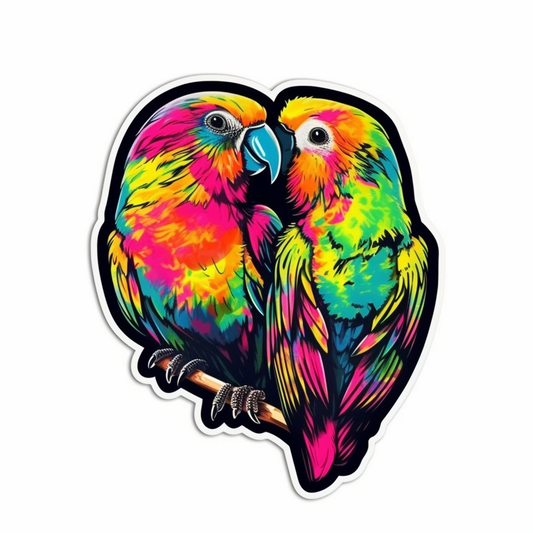 Love Bird Parrot Vinyl Decal Sticker for Car, Laptop, Tumbler and more # 003926