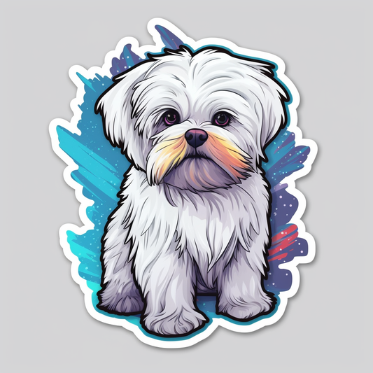 Maltese Dog Vinyl Decal Sticker for Car, Laptop, Tumbler and more # 007004
