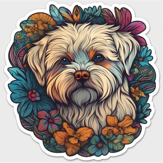 Maltese Dog Vinyl Decal Sticker for Car, Laptop, Tumbler and more # 007006