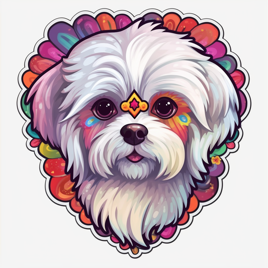 Maltese Dog Vinyl Decal Sticker for Car, Laptop, Tumbler and more # 007014