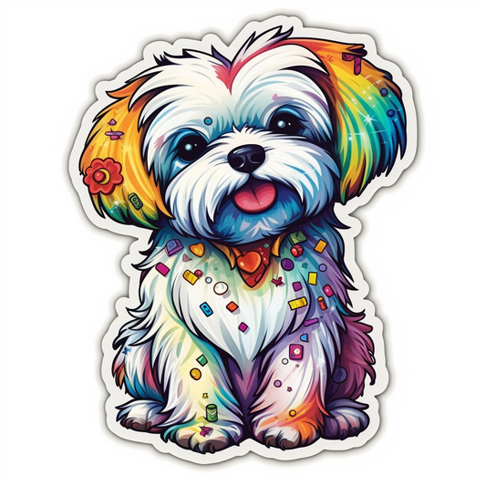 Maltese Dog Vinyl Decal Sticker for Car, Laptop, Tumbler and more # 007013