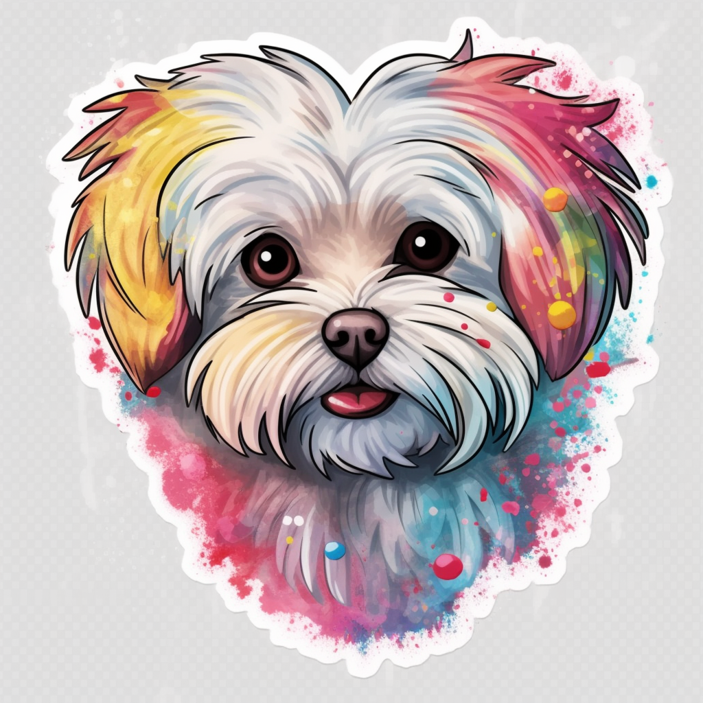 Maltese Dog Vinyl Decal Sticker for Car, Laptop, Tumbler and more # 007022