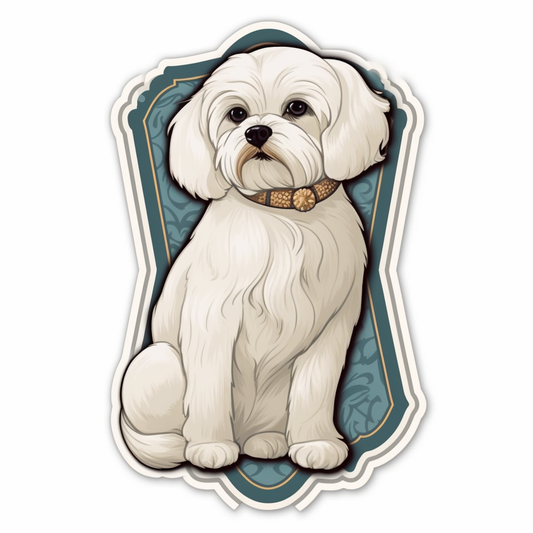Maltese Dog Vinyl Decal Sticker for Car, Laptop, Tumbler and more # 007540
