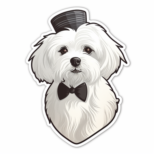 Maltese Dog Vinyl Decal Sticker for Car, Laptop, Tumbler and more # 006996
