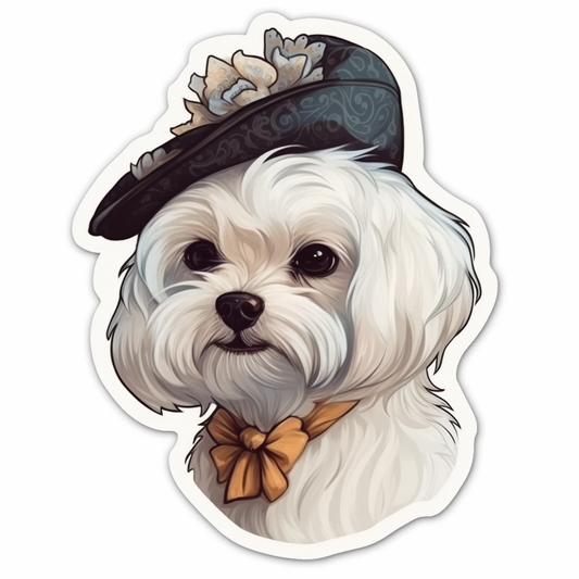 Maltese Dog Vinyl Decal Sticker for Car, Laptop, Tumbler and more # 007545