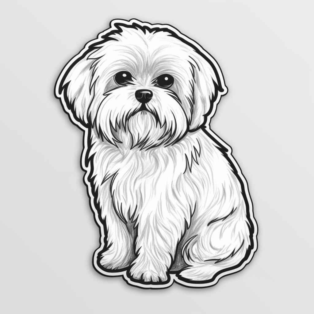 Maltese Dog Vinyl Decal Sticker for Car, Laptop, Tumbler and more # 007010