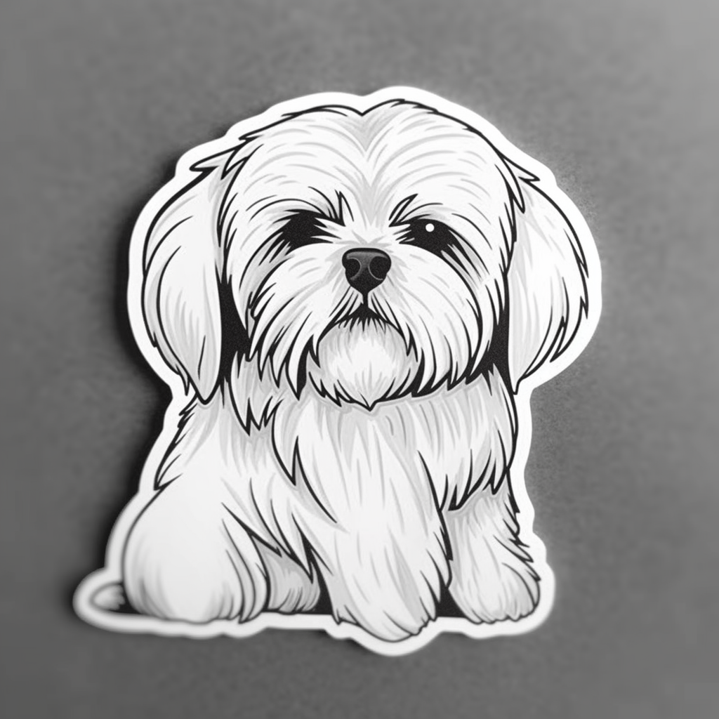 Maltese Dog Vinyl Decal Sticker for Car, Laptop, Tumbler and more # 007011