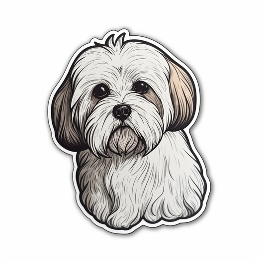 Maltese Dog Vinyl Decal Sticker for Car, Laptop, Tumbler and more # 006995