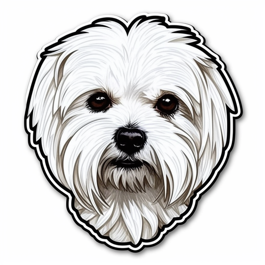 Maltese Dog Vinyl Decal Sticker for Car, Laptop, Tumbler and more # 007553