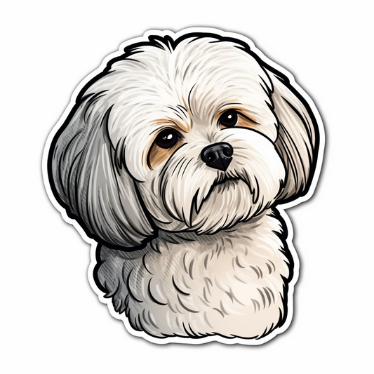 Maltese Dog Vinyl Decal Sticker for Car, Laptop, Tumbler and more # 007551