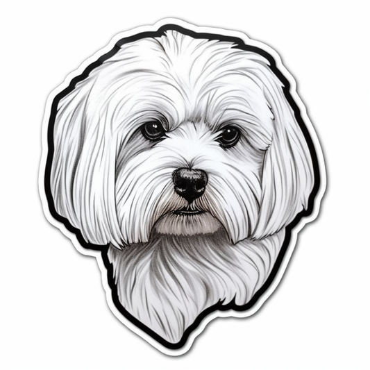 Maltese Dog Vinyl Decal Sticker for Car, Laptop, Tumbler and more # 007546