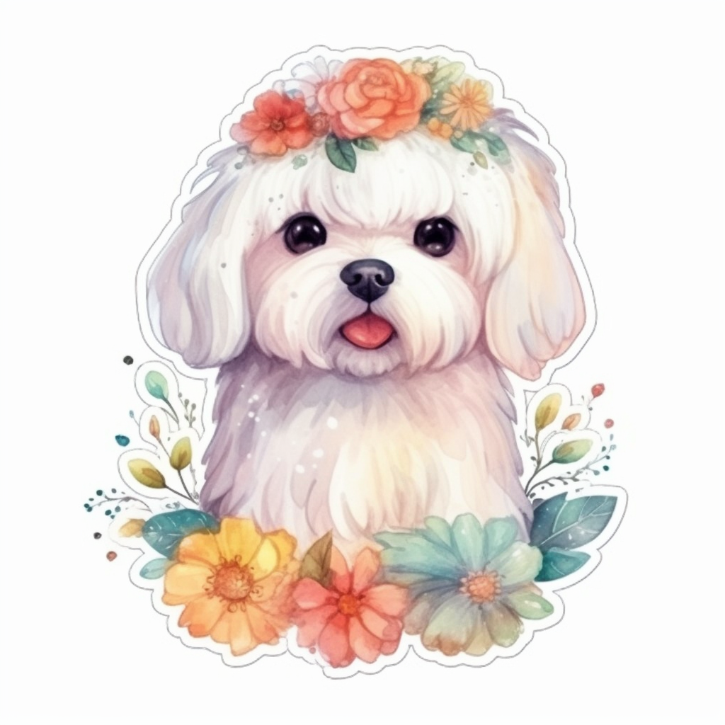 Maltese Dog Vinyl Decal Sticker for Car, Laptop, Tumbler and more # 007021