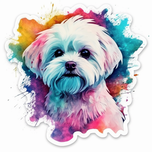Maltese Dog Vinyl Decal Sticker for Car, Laptop, Tumbler and more # 007024