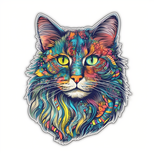 Norwegian Forest Cat Vinyl Decal Sticker for Car, Laptop, Tumbler and more # 007991