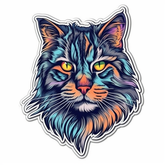 Norwegian Forest Cat Vinyl Decal Sticker for Car, Laptop, Tumbler and more # 007972