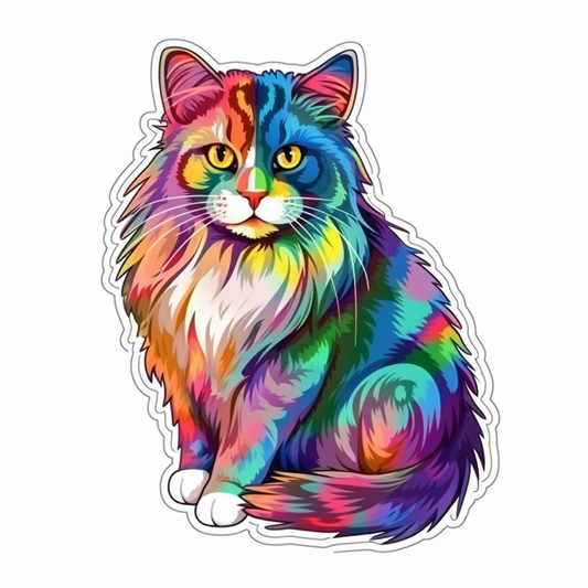 Norwegian Forest Cat Vinyl Decal Sticker for Car, Laptop, Tumbler and more # 007987