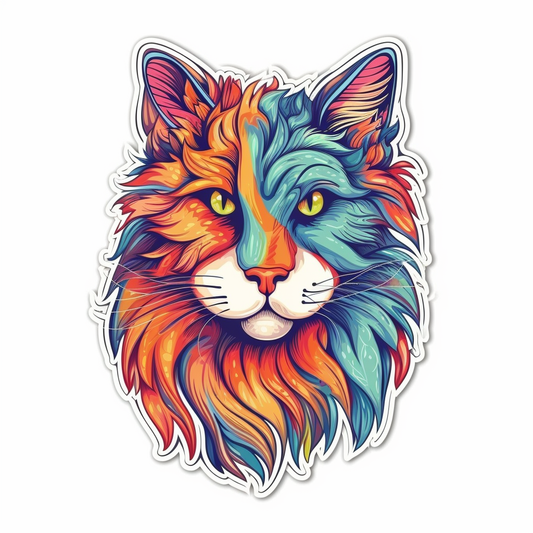 Norwegian Forest Cat Vinyl Decal Sticker for Car, Laptop, Tumbler and more # 007976