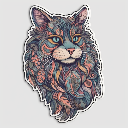 Norwegian Forest Cat Vinyl Decal Sticker for Car, Laptop, Tumbler and more # 007993