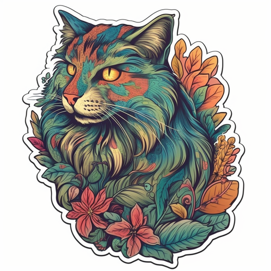 Norwegian Forest Cat Vinyl Decal Sticker for Car, Laptop, Tumbler and more # 007980