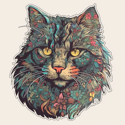 Norwegian Forest Cat Vinyl Decal Sticker for Car, Laptop, Tumbler and more # 008009