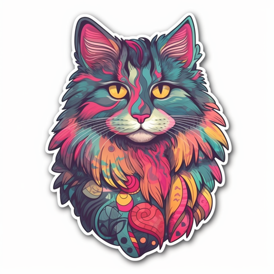 Norwegian Forest Cat Vinyl Decal Sticker for Car, Laptop, Tumbler and more # 008001