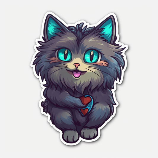 Norwegian Forest Cat Vinyl Decal Sticker for Car, Laptop, Tumbler and more # 008012