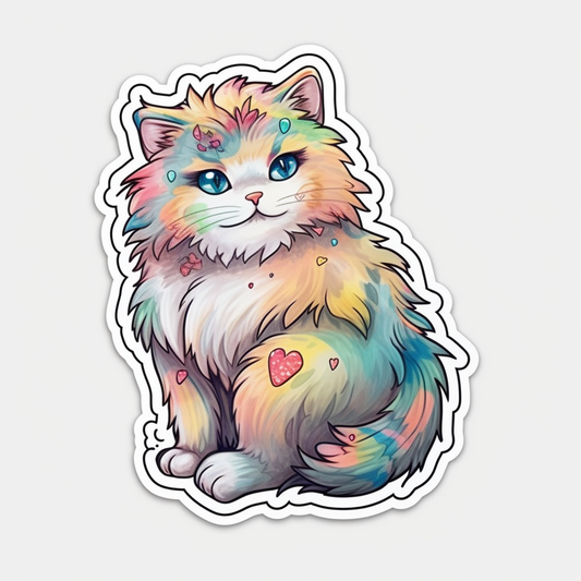 Norwegian Forest Cat Vinyl Decal Sticker for Car, Laptop, Tumbler and more # 007998